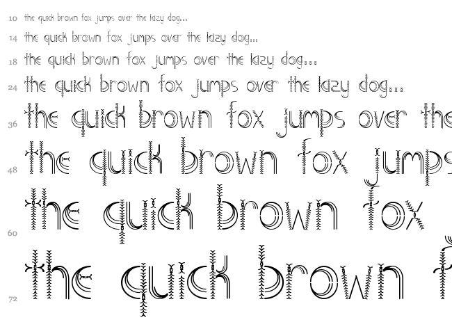 Screech font waterfall