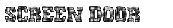 Screen Door font