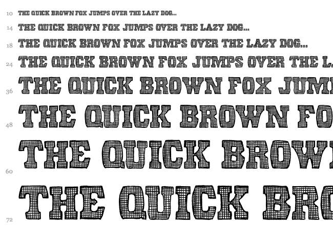 Screen Door font waterfall