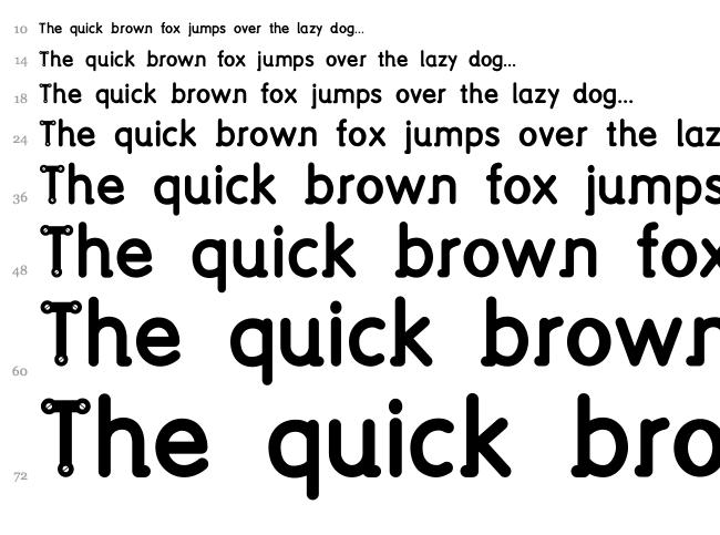 Screw Round font waterfall