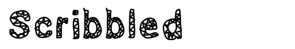 Scribbled font