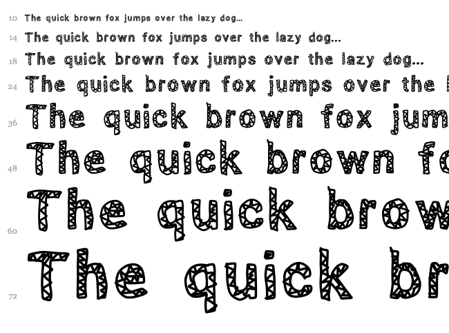 Scribbled font waterfall