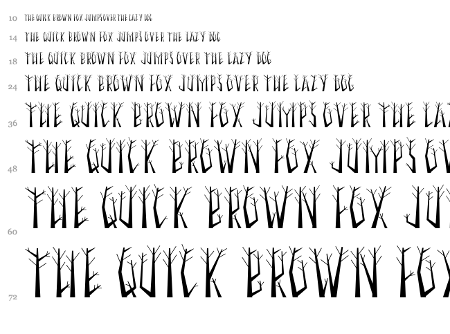 Seasonal font waterfall