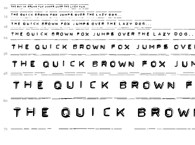 Secret Files font waterfall