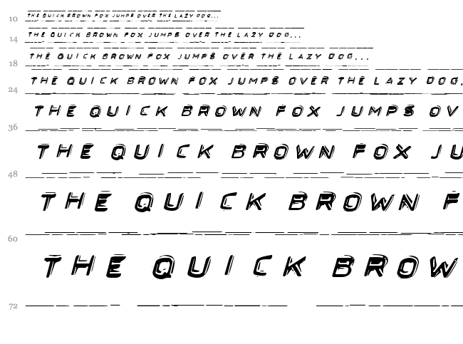 Secret Files font waterfall