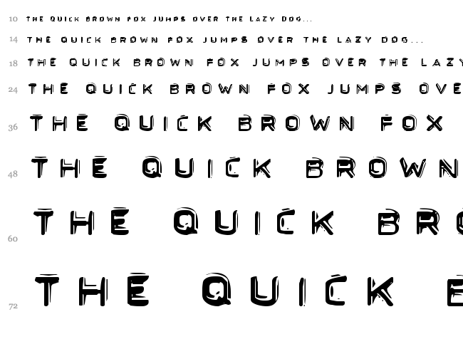 Secret Files font waterfall