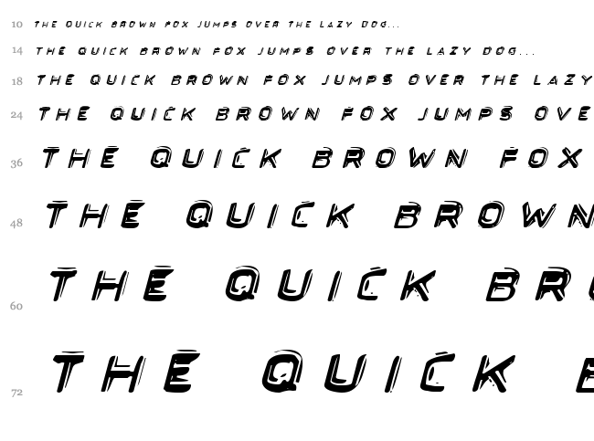 Secret Files font waterfall