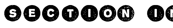 Section Intersection font