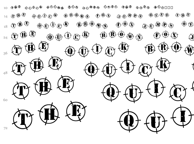 See the Beast font waterfall