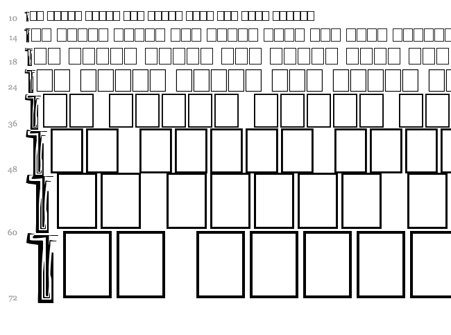 Sharpy font waterfall