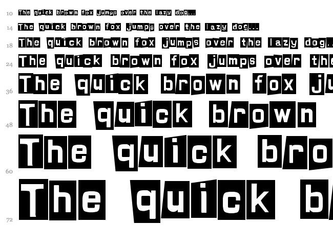 Shinji Blues font waterfall