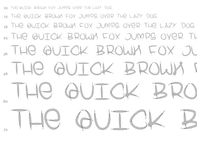 Shoelace Font font waterfall