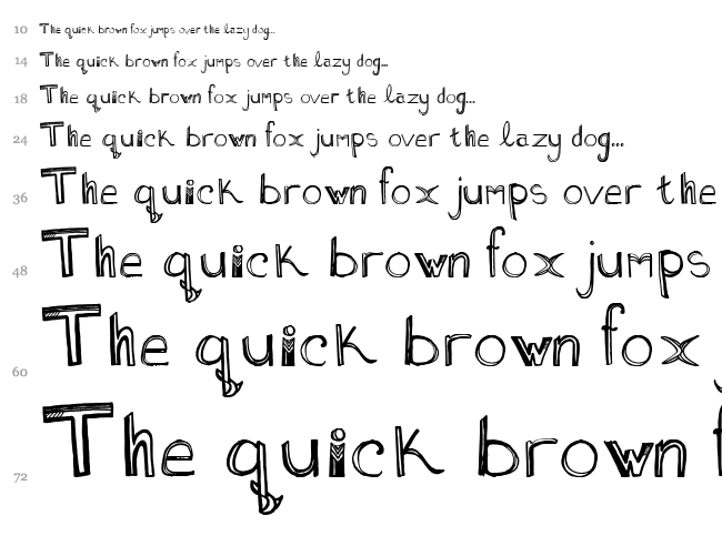 Sixty Four Dollar Question font waterfall