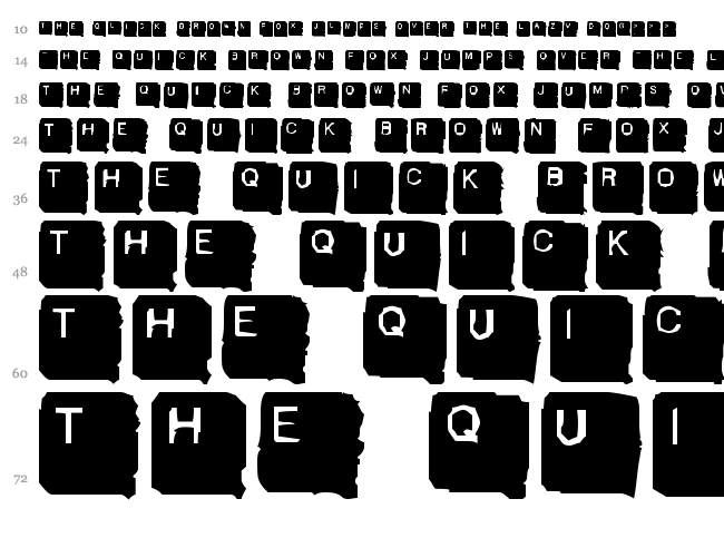Skan Head font waterfall