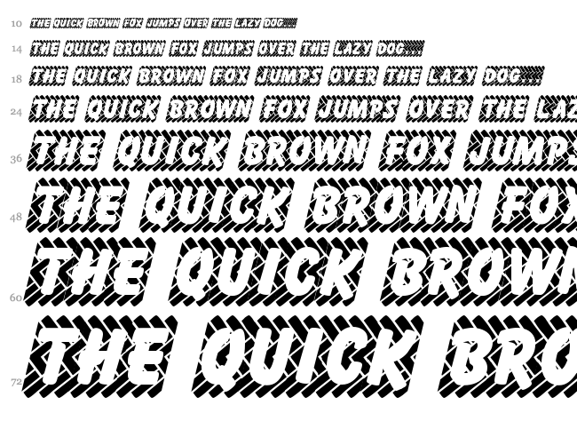 Skidz font waterfall