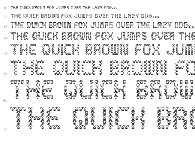 Skully font waterfall