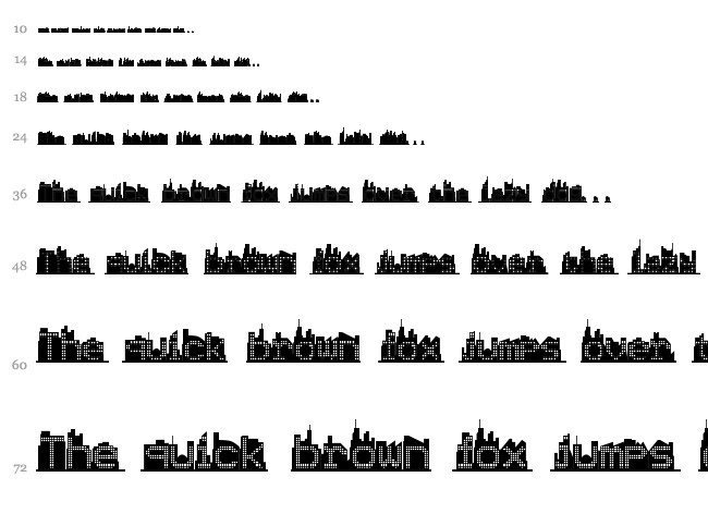 Skyline font waterfall