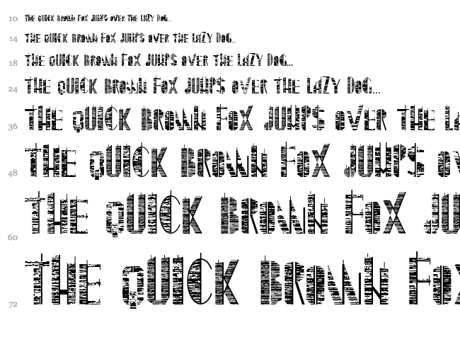 Skyscraper font waterfall