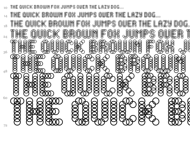 Slink font waterfall