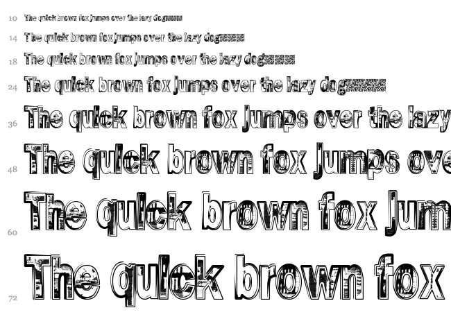Slot Machine font waterfall