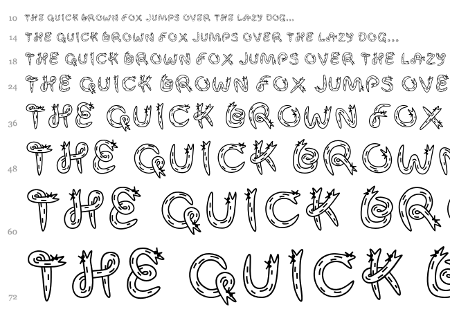 Snek font waterfall