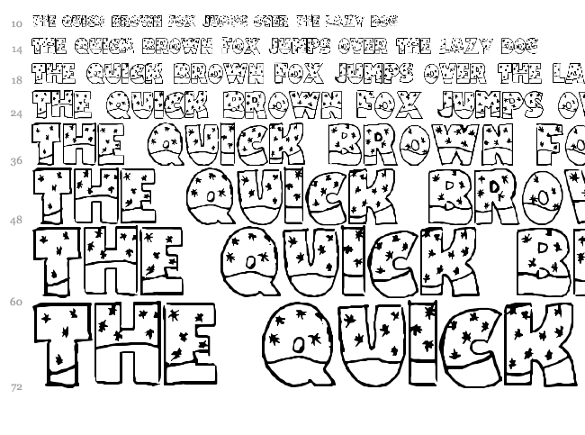 Snowfall font waterfall