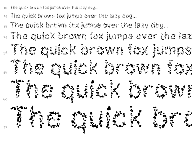 Sophia Hearts font waterfall