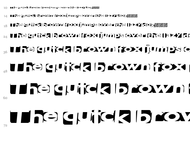 Space Cats font waterfall