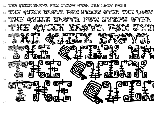 Spazzz Caps font waterfall