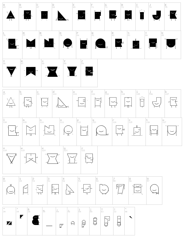 Speci.ALE font map