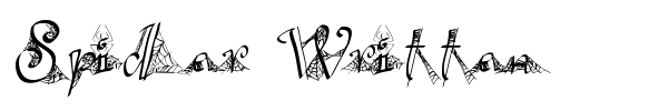 Spider Written font
