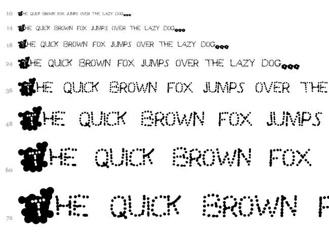 Splash Blobs n Dots font waterfall