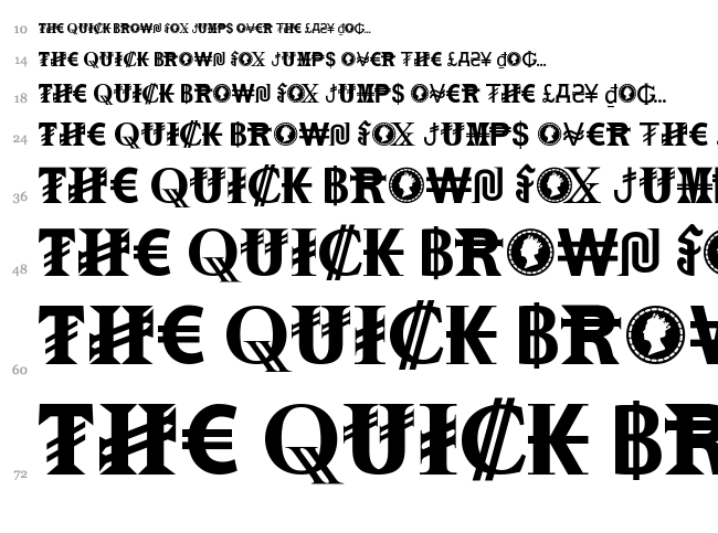 Spondulix font waterfall