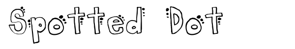 Spotted Dot font