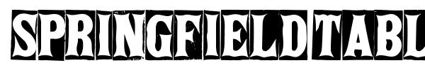 Springfield Tablets font
