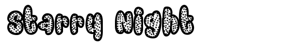 Starry Night font