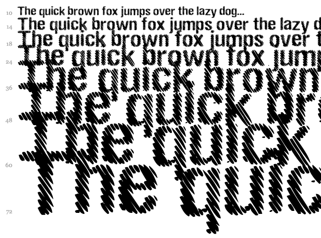 Stripes font waterfall