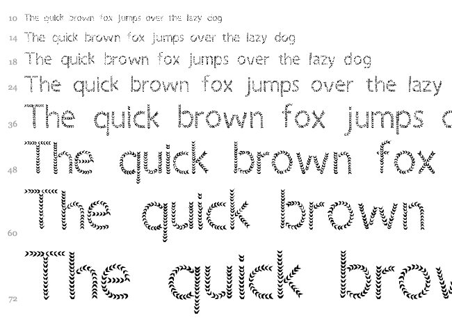 Strong Leaf font waterfall