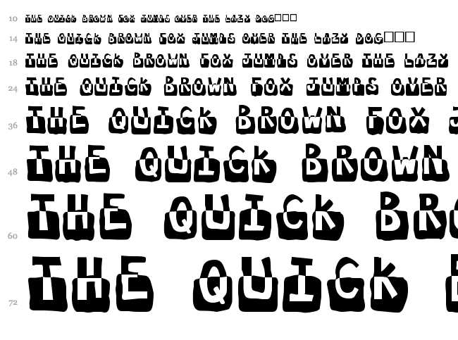 Submerged font waterfall