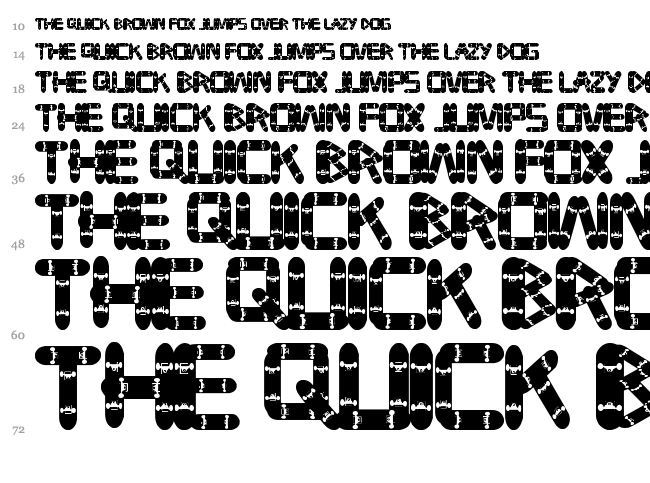 Tabla font waterfall