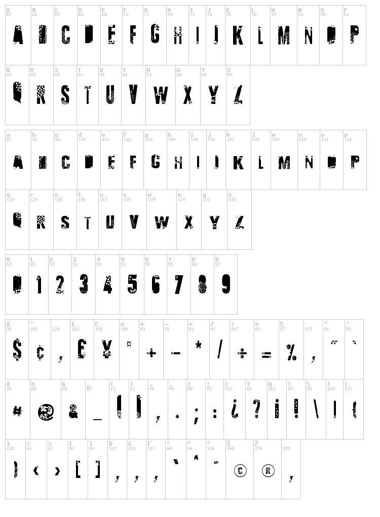 Talvez Assim font map