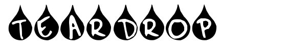 Teardrop font