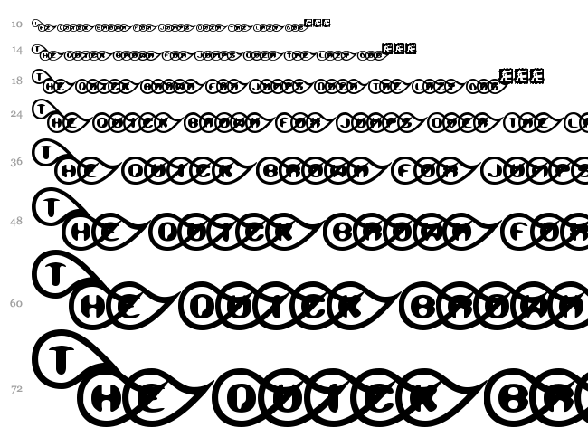 Tearful BRK font waterfall