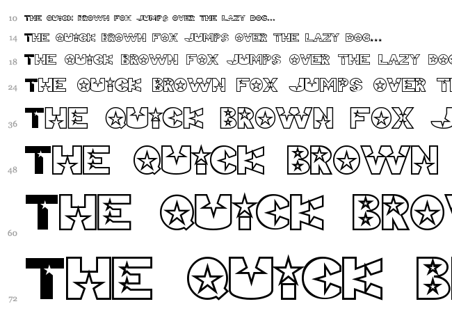 Telemarketing Superstar font waterfall