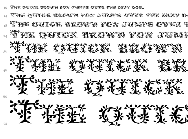 Tenderleaf font waterfall