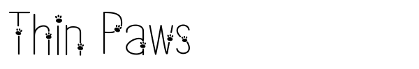 Thin Paws font