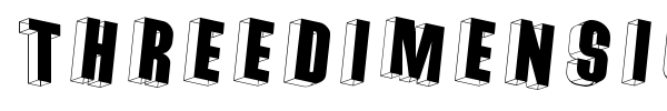 Threedimensional font preview
