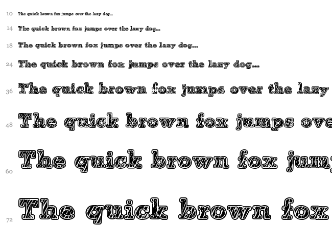 Tigerian font waterfall