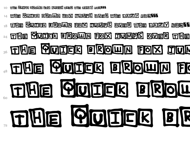 TightBox font waterfall