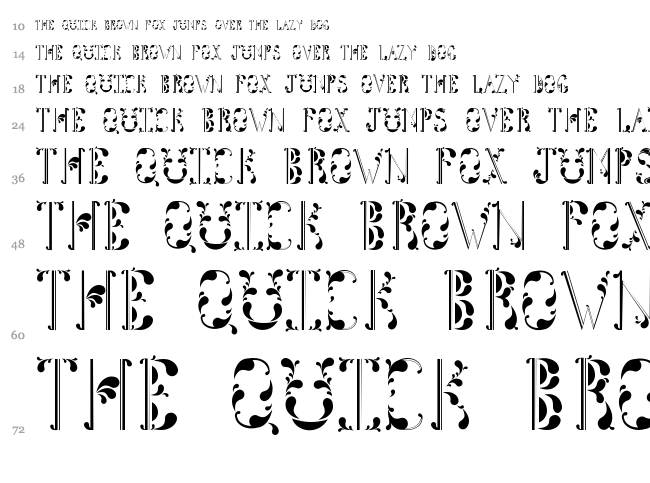 Tightline font waterfall